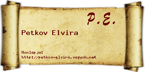Petkov Elvira névjegykártya